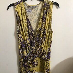 Jennifer Lopez Yellow and Purple Women's Top